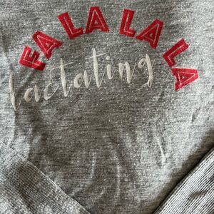 Fa la la la lactating maternity/breastfeeding top